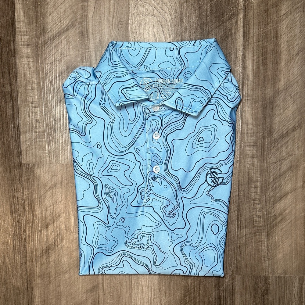 Googan Squad Sky Blue Topo Polo - Medium